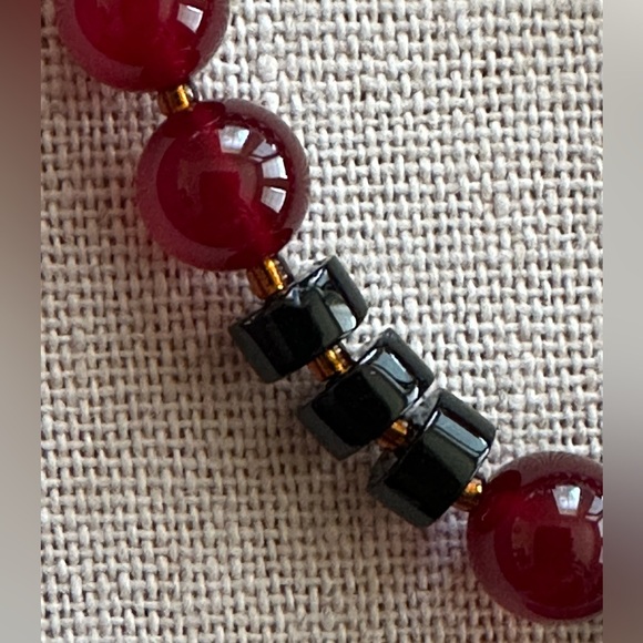 26 inch Jade, Copper and Onyx bead necklace NWOT - Picture 8 of 15